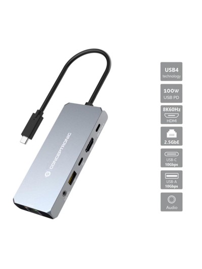 Docking station conceptronic usb tipo c 6 en 1