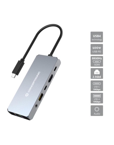 Docking station conceptronic usb tipo c 6 en 1