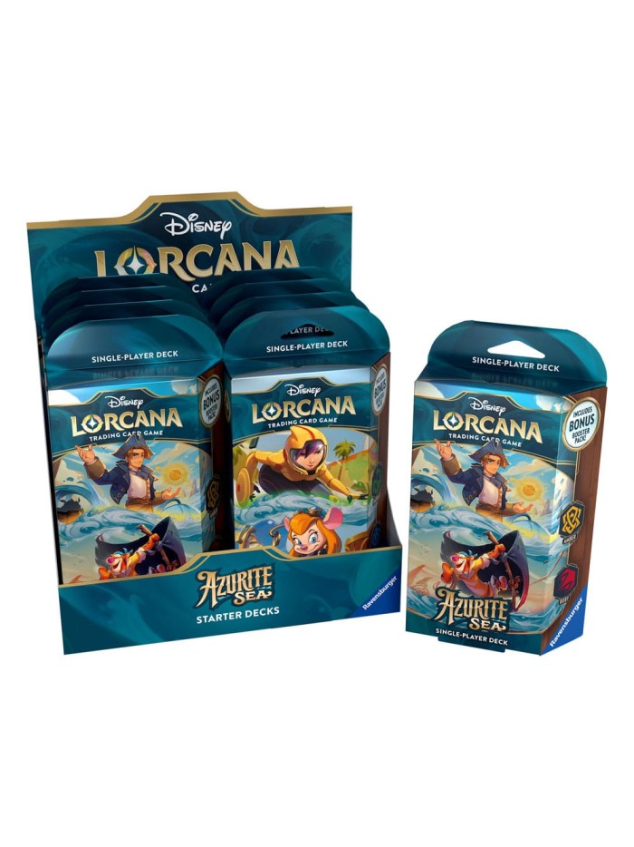 Juego de cartas disney lorcana tcg azurite sea starter deck 8 unidades inglés Juego de cartas disney lorcana tcg azurite sea starter deck 8 unidades inglés