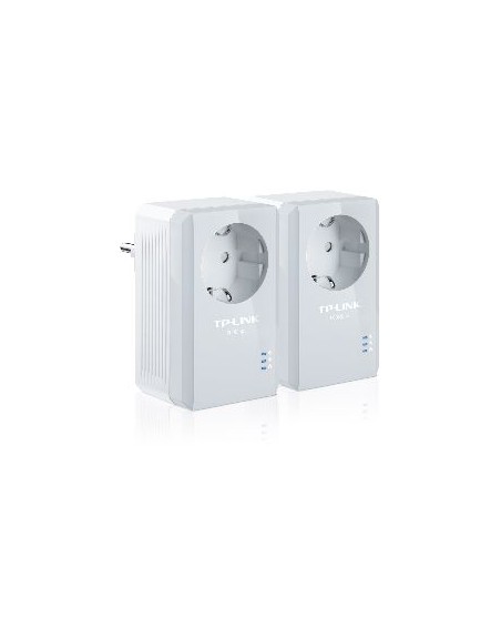 Pack x2 adaptadores de red linea electrica 500mbps powerline con enchufe tp - link