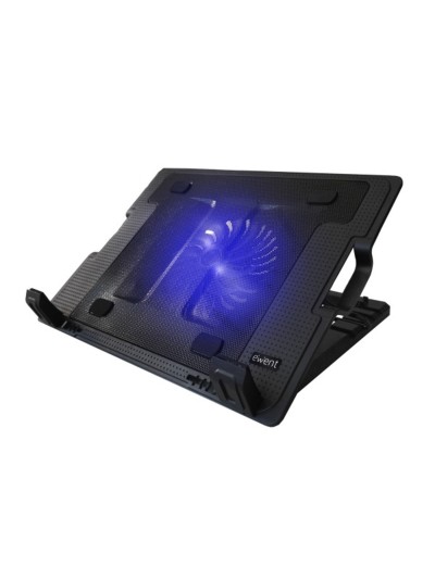 Soporte - base refrigeracion para ordenador portatil ewent ew1258 - 1 ventilador - 2 usb - hasta 17 pulgadas