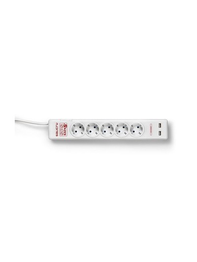 Regleta salicru sps safe 5+ - 5 tomas schuko - 2 usb