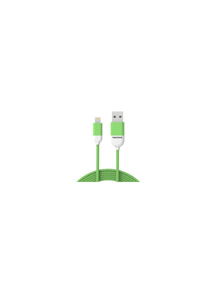 Cable nylon pantone lightning a usb 1.5m verde Cable nylon pantone lightning a usb 1.5m verde