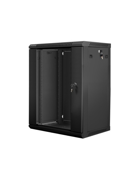 Armario rack lanberg 15u 600x450x769 auto ensamblado 19 pulgadas hasta 60 kg negro