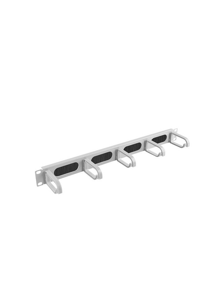 Organizador de cables lanberg 19 pulgadas con brush panel 5 rings - type b 1u gris Organizador de cables lanberg 19 pulgadas con brush panel 5 rings - type b 1u gris