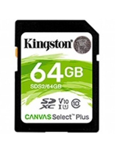 Memoria sdxc 64gb kingston canvas select plus uhs - i u3 - cl10 - r: 100mb - s w:85mb - s