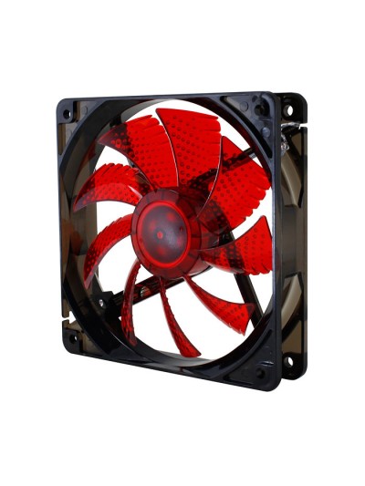Ventilador caja nox cool fan led 120mm negro led rojo