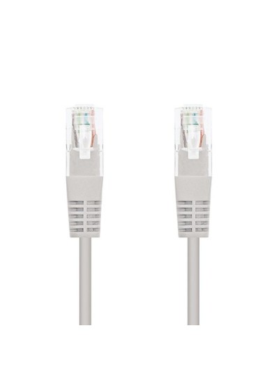 Cable red nanocable latiguillo rj45 utp cat6 0.5m gris 50cm