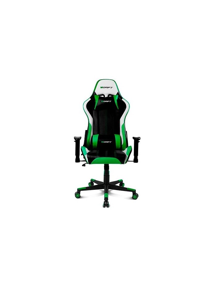 Silla gaming drift dr175 verde incluye cojines cervical y lumbar Silla gaming drift dr175 verde incluye cojines cervical y lumbar