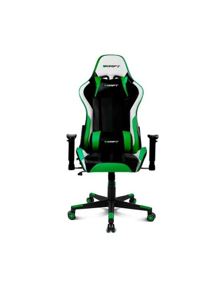 Silla gaming drift dr175 verde incluye cojines cervical y lumbar