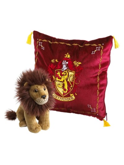 Peluche pack the noble collection harry potter leon mascota gryffindor + cojin gryffindor