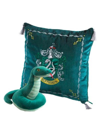 Peluche pack the noble collection harry potter serpiente mascota slytherin + cojin slytherin