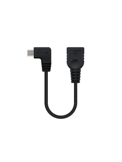 Cable otg nanocable usb 2.0 a micro usb 15cm - macho - hembra