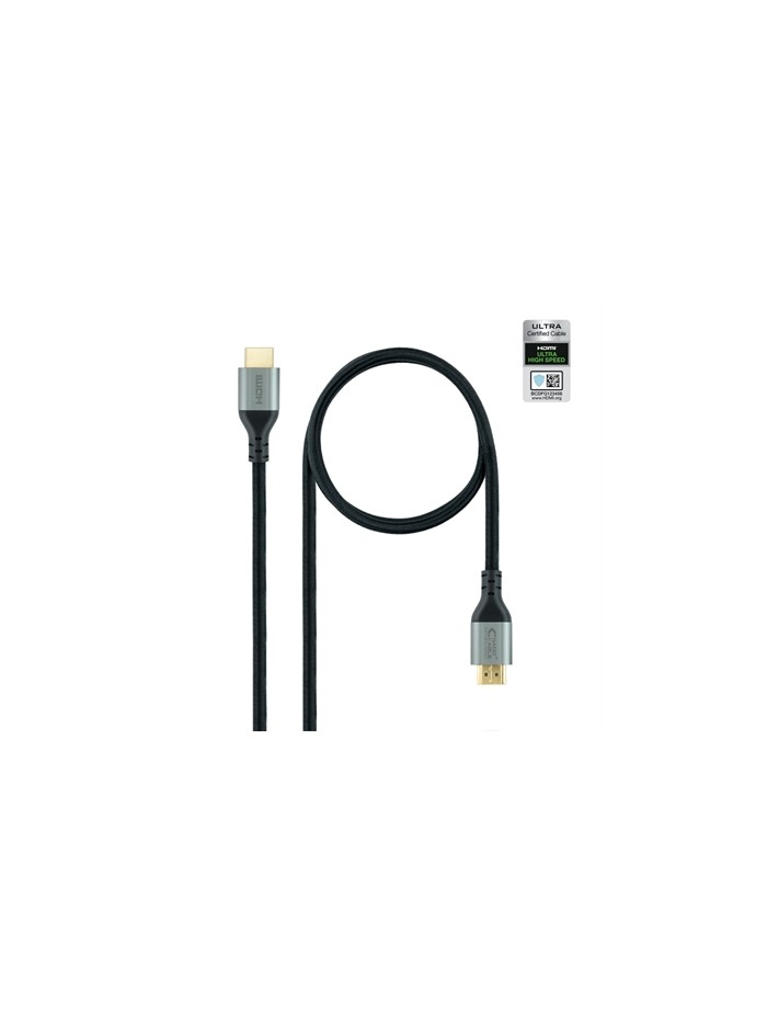 Cable hdmi 2.1 nanocable 1m - macho - macho - negro Cable hdmi 2.1 nanocable 1m - macho - macho - negro