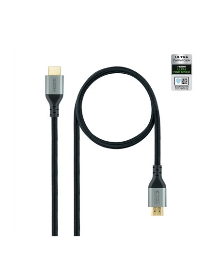 Cable hdmi 2.1 nanocable 1m - macho - macho - negro