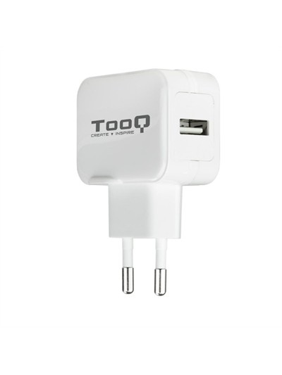 Cargador de pared tooq usb - 12w - blanco
