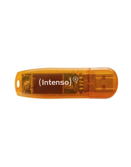 Memoria usb 2.0 intenso rainbow 64gb naranja
