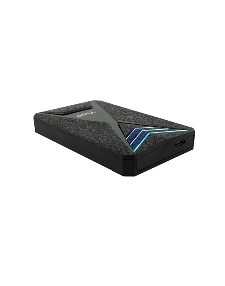Caja externa gaming tooq tqe - 2550bl para hdd - ssd 2.5 pulgadas 9.5mm sata 3 usb 3.0 - 3.1 negro