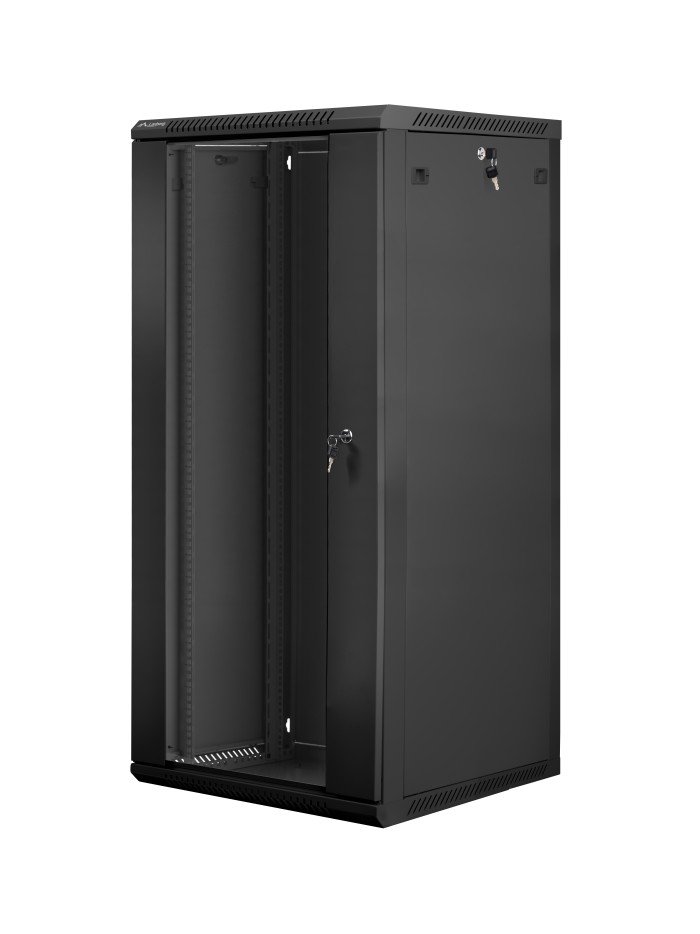 Armario lanberg mural rack 19 pulgadas 27u - 600x600 flat pack v2 negro Armario lanberg mural rack 19 pulgadas 27u - 600x600 flat pack v2 negro