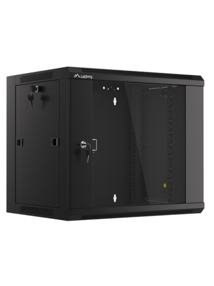 Armario lanberg mural rack 19 pulgadas 9u 450 flat pack ensamblaje rapido negro Armario lanberg mural rack 19 pulgadas 9u 450 flat pack ensamblaje rapido negro
