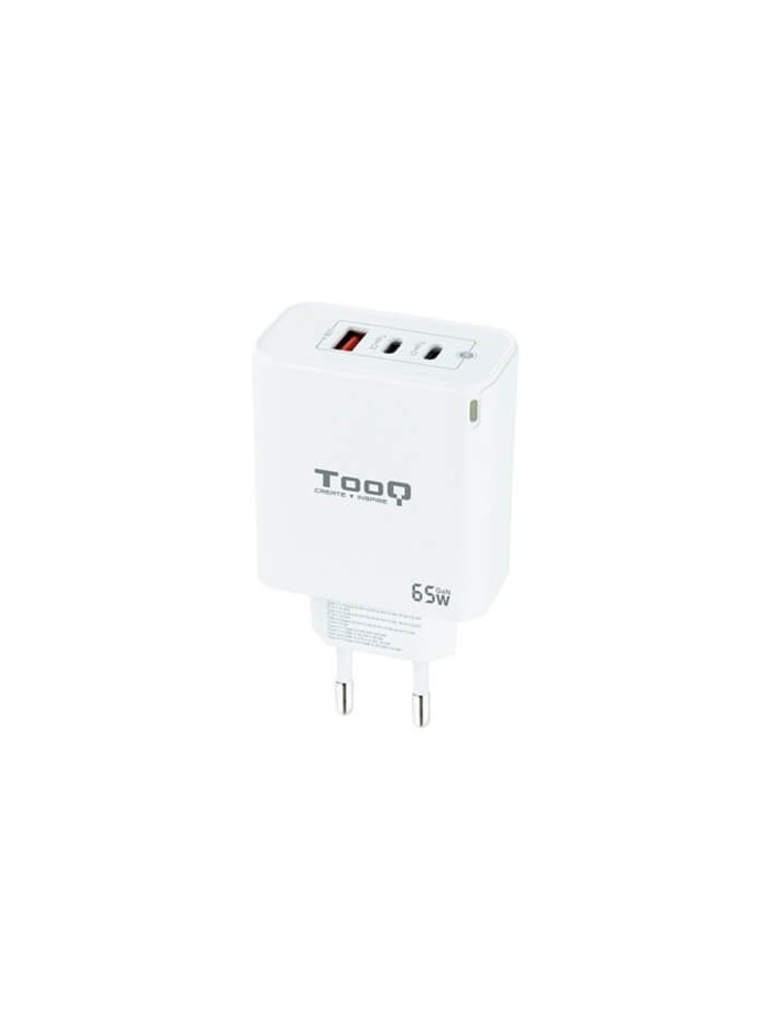 Cargador de pared tooq triple 2xusb - c + usb a blanco 65w Cargador de pared tooq triple 2xusb - c + usb a blanco 65w