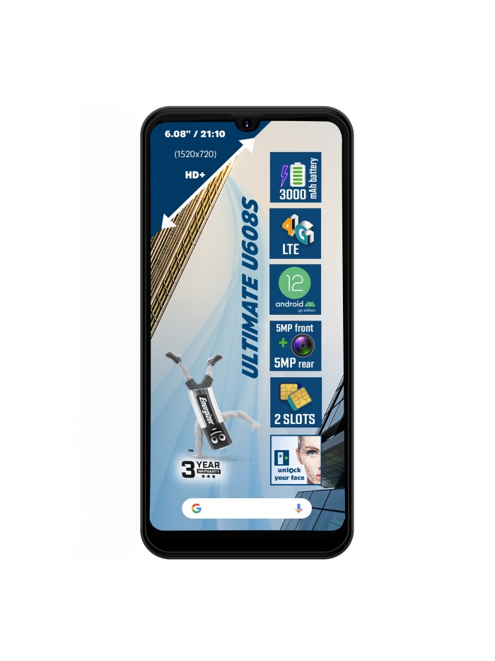Telefono movil smartphone energizer ultimate u608s - 4g - 6.08 pulgadas - 2+32gb - black eu - negro