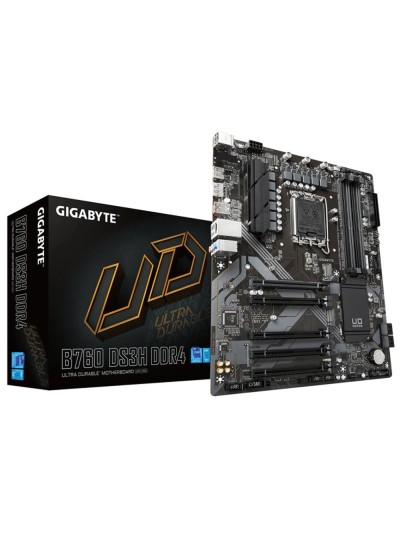 Placa base gigabyte b760 ds3h 1700 atx - 4 x ddr4 - 4 x sata - 1 x dp - 1 x hdmi - 4 x usb 2.0 - 1 x usb 3.2 - 1 x usb tipo c