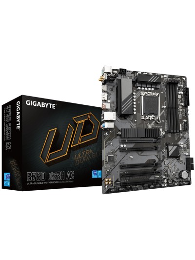 Placa base gigabyte b760 ds3h 1700 ax atx - 4x ddr5 - 4x sata3 - 1x usb 3.2 - 1x usb tipo c - 4x usb 2.0
