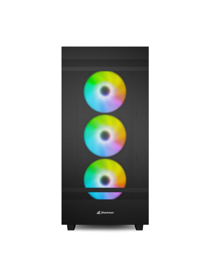 Caja ordenador gaming sharkoon rebel c50 rgb atx 2 x usb 3.2 1 x usb tipo c sin fuente negro Caja ordenador gaming sharkoon rebel c50 rgb atx 2 x usb 3.2 1 x usb tipo c sin fuente negro