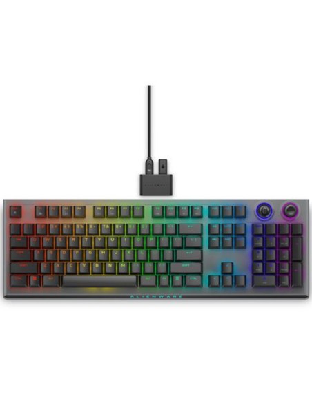 Teclado dell alienware tri - mode wireless gaming aw920k inalambrico ingles gris