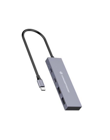 Hub usb tipo c conceptronic hubbies13g 2 x usb tipo c - 2 x usb tipo a - aluminio