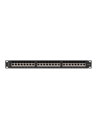 Patch panel lanberg 24 puertos 1u cat.6a ftp 19 pulgadas negro