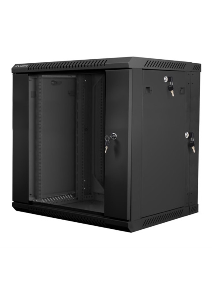 Armario lanberg mural doble seccion rack 19 pulgadas 12u - 600x600 negro Armario lanberg mural doble seccion rack 19 pulgadas 12u - 600x600 negro