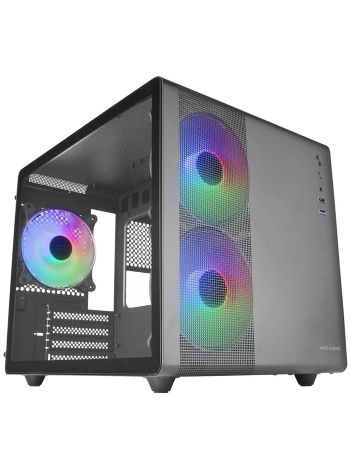 Caja ordenador mars gaming mc400 m - atx frgb cristal templado negro Caja ordenador mars gaming mc400 m - atx frgb cristal templado negro