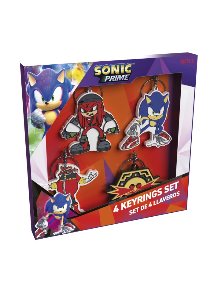 Set llaveros cyp brands sonic prime 4 llaveros Set llaveros cyp brands sonic prime 4 llaveros