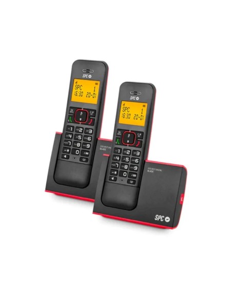 Telefono fijo inalambrico spc dect blade duo rojo