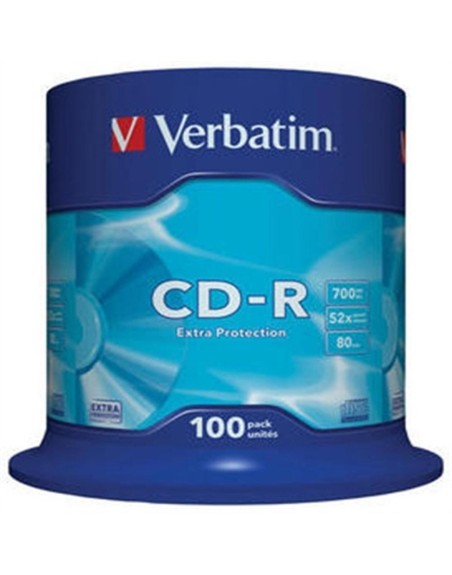 Verbatim cd - r 700mb 48x tarrina 100 unidades datalife extra protection