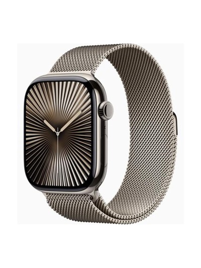 Smartwatch apple watch series 10 gps + cell 46mm natural titanium milanese loop s - m