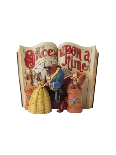 Figura enesco disney la bella y la bestia libro la bella y bestia