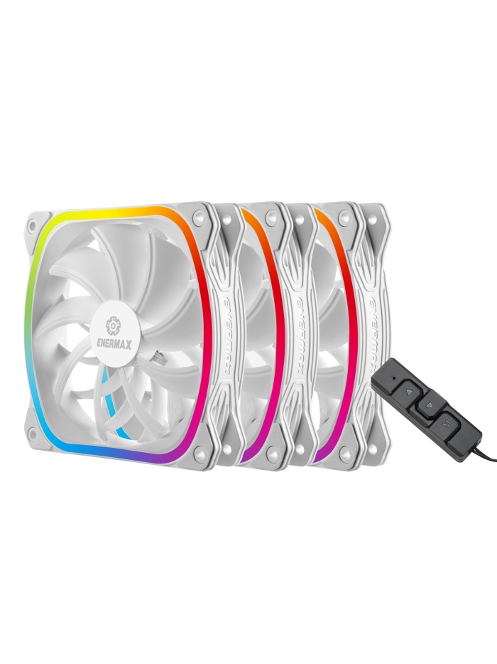 Ventilador gaming enermax squa rgb blanco 120mm pack de 3 Ventilador gaming enermax squa rgb blanco 120mm pack de 3