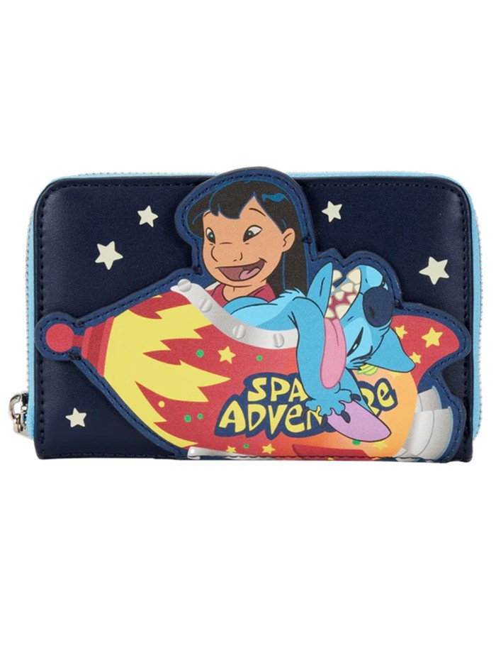 Cartera loungefly disney lilo & stitch aventura espacial lilo & stitch zip around wallet Cartera loungefly disney lilo & stitch aventura espacial lilo & stitch zip around wallet