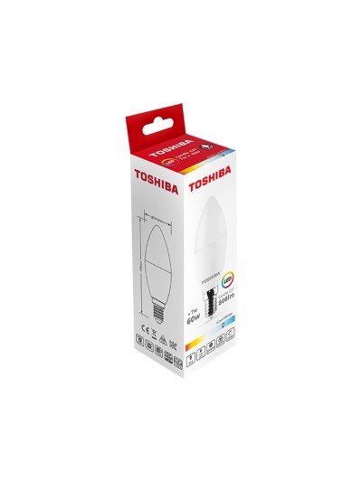 Bombilla led toshiba c37 e27 5w 3000k luz fria