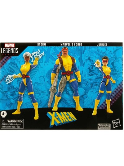 Figuras hasbro marvel legends series xmen 60 anv marvels forge - storm - jubilee
