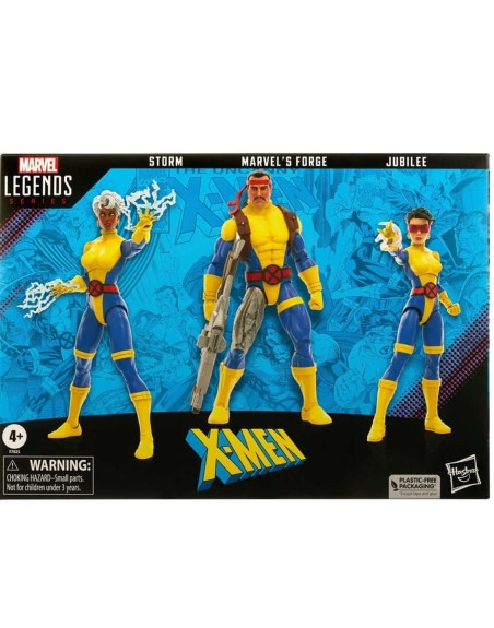 Figuras hasbro marvel legends series xmen 60 anv marvels forge - storm - jubilee