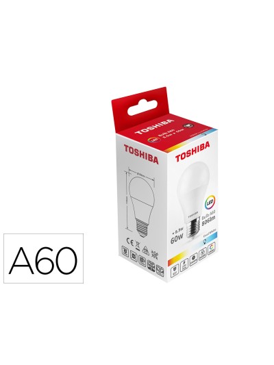 Bombilla led toshiba a60 e27 8.5w 6500k luz fria