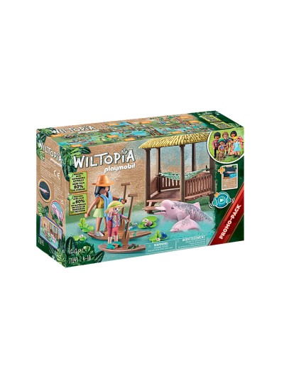 Playmobil wiltopia - tour de remo con los delfines de río