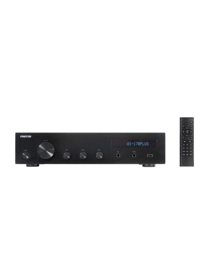 Amplificador estereo hifi fonestar as - 170plus - bluetooth - radio fm - 80 + 80 w rms usb Amplificador estereo hifi fonestar as - 170plus - bluetooth - radio fm - 80 + 80 w rms usb