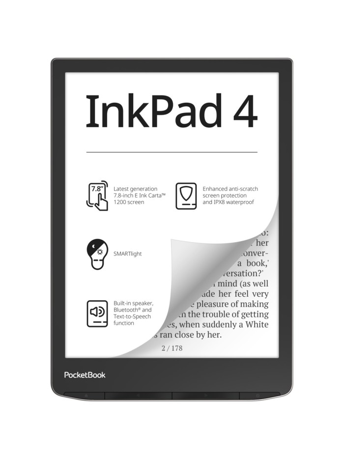 Ebook pocketbook inkpad 4 7.8 pulgadas 32gb stardust silver Ebook pocketbook inkpad 4 7.8 pulgadas 32gb stardust silver