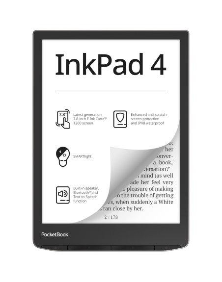 Ebook pocketbook inkpad 4 7.8 pulgadas 32gb stardust silver