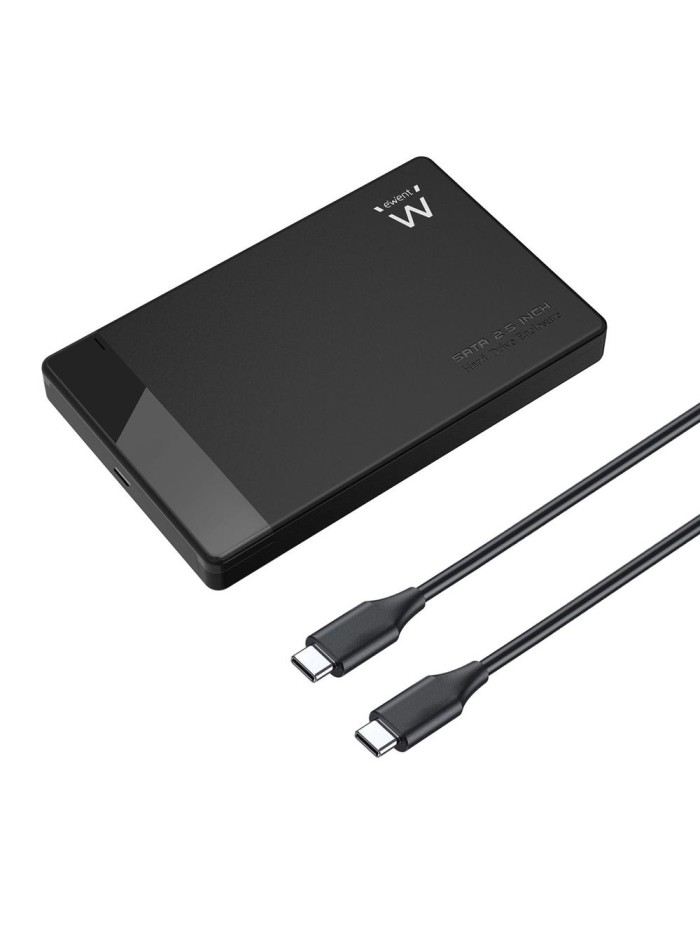 Caja disco duro ewent ew7073 2.5 pulgadas usb tipo c negro Caja disco duro ewent ew7073 2.5 pulgadas usb tipo c negro